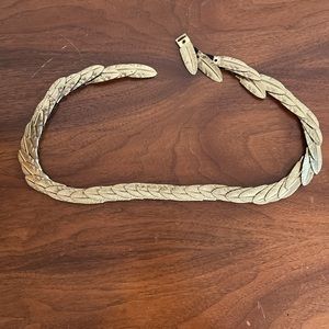 Vintage Feather metal belt